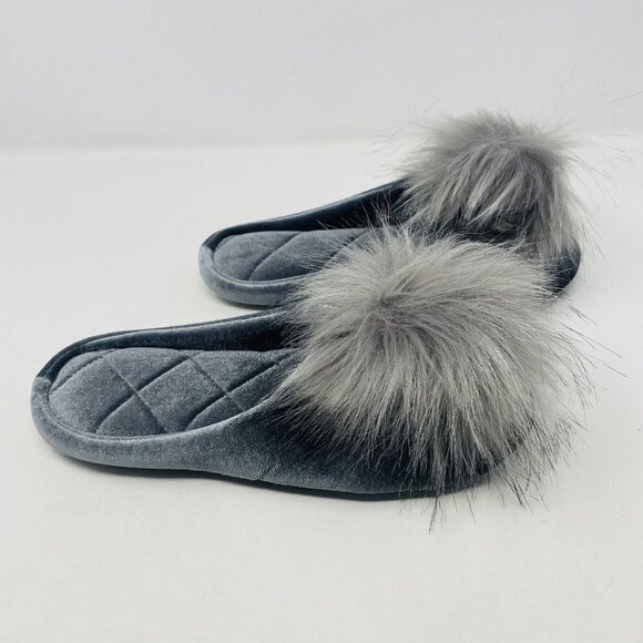 INC International Concept Womens Size 5/6 Pom Pom Velvet Clog Slippers $35 121 - Picture 3 of 7